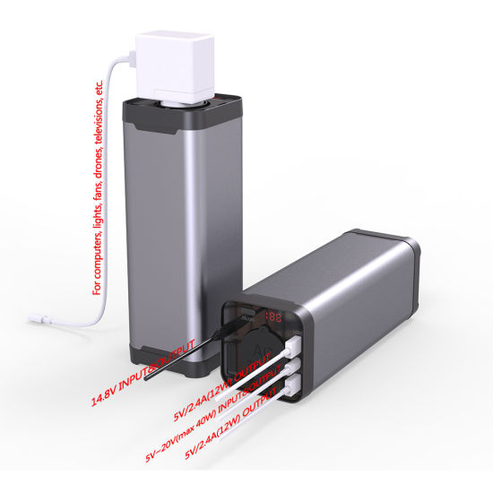さまざまなデジタル製品向けの特許設計大容量蓄電池パワーバンク40000mAh